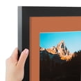 thumbnail image 6 of ArtToFrames 20x24" Matted Picture Frame with 16x20" Single Mat Photo Opening Framed in 1.25" Satin Black and 2" Red Orange Mat (FWM-3926-20x24), 6 of 8