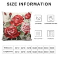 thumbnail image 6 of FUMJ  Red Roses Throw Pillow Covers Set of 2, Valentine's Day Decorative Pillow Case Beautiful Bouquet Flower Cushion Cover for Couch Sofa Wedding Anniversary Decor Gift, 6 of 6