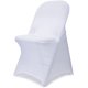 thumbnail image 1 of Paquete de 10 fundas de licra para sillas plegables, universales, elásticas y lavables, para bodas, fiestas, banquetes y celebraciones, 10 unidades, color blanco, 1 of 5