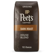 Peet's Coffee House Blend Ground Coffee, Premium Dark Roast, 100% Arabica, 10.5 oz