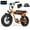 Orange, variant on V101 Electric Bike for Adults & Teens 750W Peak 1500W, 28MPH, 48V 13Ah Battery, 16"x4.0" Fat Tire E-Bike, 7-Speed, Dual Suspension, All-Terrain Ebike Black