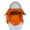 Fluorescent orange, variant on Yokua Neck Protect Sun Shade for Hard Hats Foldable High Visibility Mesh Visor Shield