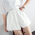 thumbnail image 7 of Women's Shorts High Waist Linen Loose Casual thin Wide Leg Linen Shorts Workout Spandex Shorts for Women Pajamas for Women Shorts Set Pajamas for Women Shorts Set plus Size Plaid Skirts for Women, 7 of 7