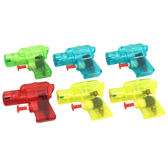 Mini Water Gun 6 Pack,Water Squirt Toys,Pool Water Gun,Colorful Squirt Water Blasters,Compact Transparent Water Guns Bulk,Summer Pool Beach Outdoor Splash Toy,Party Favor Water Gun Pack,Random Colors