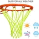 thumbnail image 4 of Red de baloncesto con luz nocturna, luminosa, portátil, para exteriores, con energía solar, para deportes, nailon, 12 ganchos, tipo estándar, 45 cm (verde fruta) oso de fresa Electrónica, 4 of 5