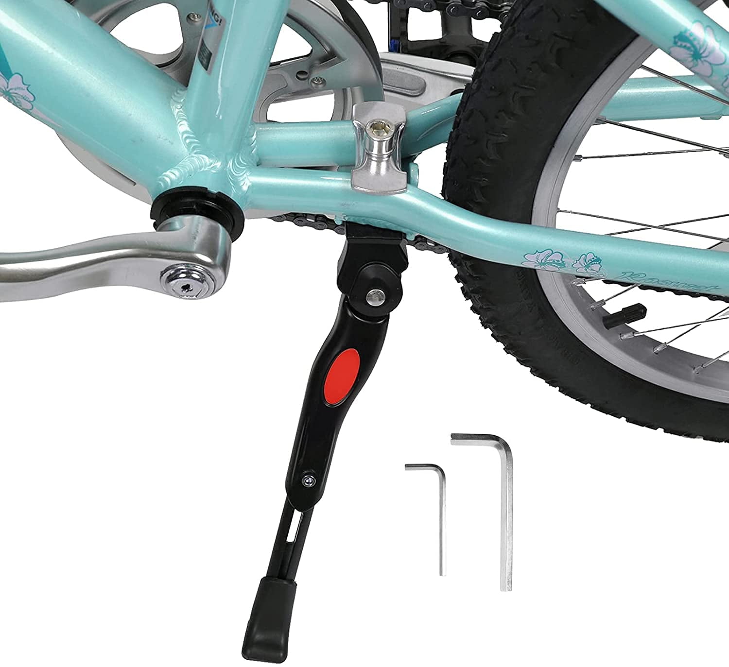 Rear Side Stand Aluminum Alloy Bike Adjustable Height Bicycle Kickstand for Road Bike 24-28 Universal Bike MTB 
