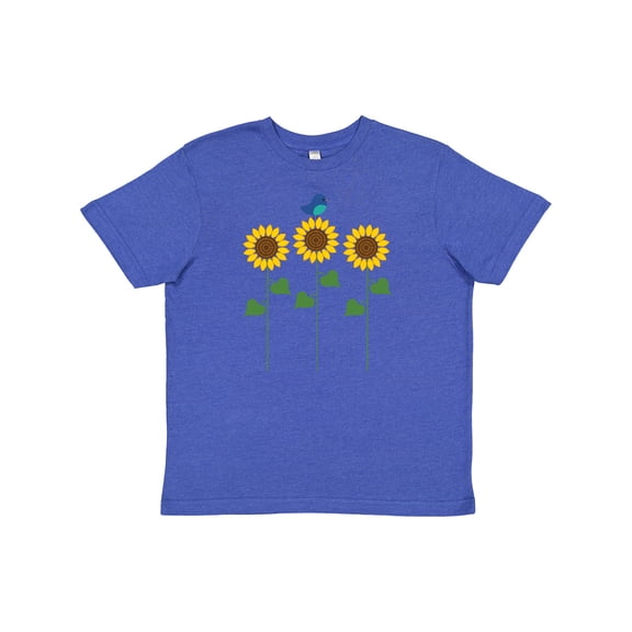Inktastic Sunflower Garden and Bird Youth T-Shirt