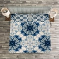thumbnail image 3 of Ambesonne Ethnic Quilted Bedspread Set 3 Pcs, Tie Dye Effect Bohemian, King Size, Blue Grey, 3 of 3