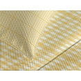 thumbnail image 4 of Ambesonne Vintage Quilted Bedspread Set 3 Pcs, Gingham Pattern Heart Shape, King Size, Mustard and White, 4 of 5