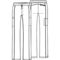 thumbnail image 3 of Dickies Dynamix Medical Scrubs Pant for Women Mid Rise Straight Leg Drawstring DK130P, XL Petite, Vibrant Coral, 3 of 8