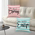 thumbnail image 4 of Easter Throw Pillow Covers 20x20 Set of 4 Spring Pillow Covers Stripe Easter Rabbit Cross Bunny Eggs Hunt Cushion Covers Pillow Cases for Couch Sofa Home Outdoor Decorative 20inches, 4 of 6