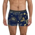 thumbnail image 2 of Bingfone Vintage Golden Butterfly Men's Underwear - Casual Stretch Boxer Briefs-Small, 2 of 7