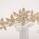 thumbnail image 3 of Zhuge Tiara de boda para novia, diadema de princesa, corona nupcial, joyería para el cabello con diamantes de imitación de cristal, decoración para novia, cumpleaños, graduación, boda (oro), 3 of 3