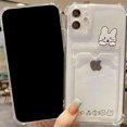 thumbnail image 3 of for iPhone 13 Pro Case,Cute Kawaii Cartoon Bunny Bear Clear Credit Card Slot Holder Wallet Transparent Corner Protection Soft Shockproof Cover Phone Case (Bunny), 3 of 7