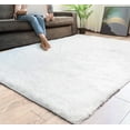 thumbnail image 1 of homeroots home decor 393206 5’ x 7’ White Solid Modern Area Rug, 1 of 1
