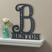 Personalized Black Wood Plaque - Family Name