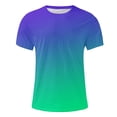 thumbnail image 4 of Nnhblu Mens Short Sleeve Shirts Casual Round Neck Men's T-Shirts Athletic Gym Active T Shirt Mens Hipster Hiphop Tees, Blue-XL, 4 of 5