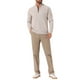 thumbnail image 2 of SUÉTER DE PULLOVER DE CUELLO ALTO PARA HOMBRE INSPIRE CHIC, SUÉTER DE POLO DE PUNTO DE COLOR SÓLIDO, CREMALLERA DE CUARTO, L Beige, 2 of 6