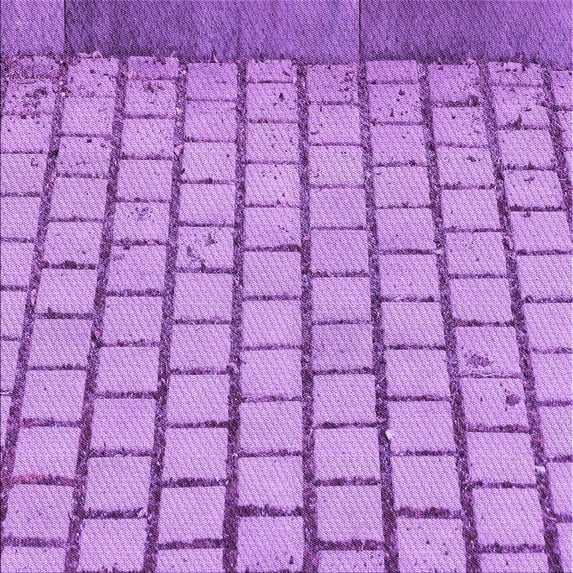 Ahgly Company Indoor Square Patterned Violet Purple Area Rugs, 6' Square