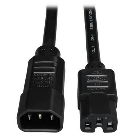 Tripp Lite, Power Cord, Heavy Duty, Computer, 15A, 14AWG, 100-250V, IEC-320-C14 to IEC-320-C15, 10FT