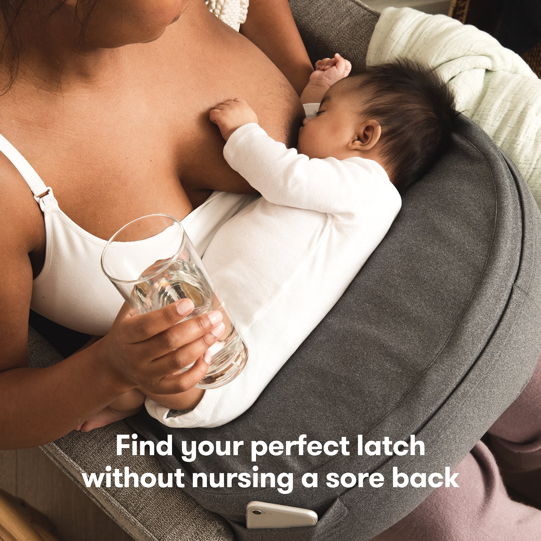 Frida Mom Adjustable Nursing Pillow for Breastfeeding and Postpartum Care, Gray