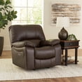 thumbnail image 2 of Signature Design by Ashley Leesworth Dark Brown Power Recliner, 2 of 12