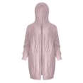 thumbnail image 4 of Pullover Cardigan Sweaters for Women Cable Knit HoddedSolid Color Long Coat Casual Loose Fit Fall Winter Outerwear Shirt Sweater Tops, 4 of 4