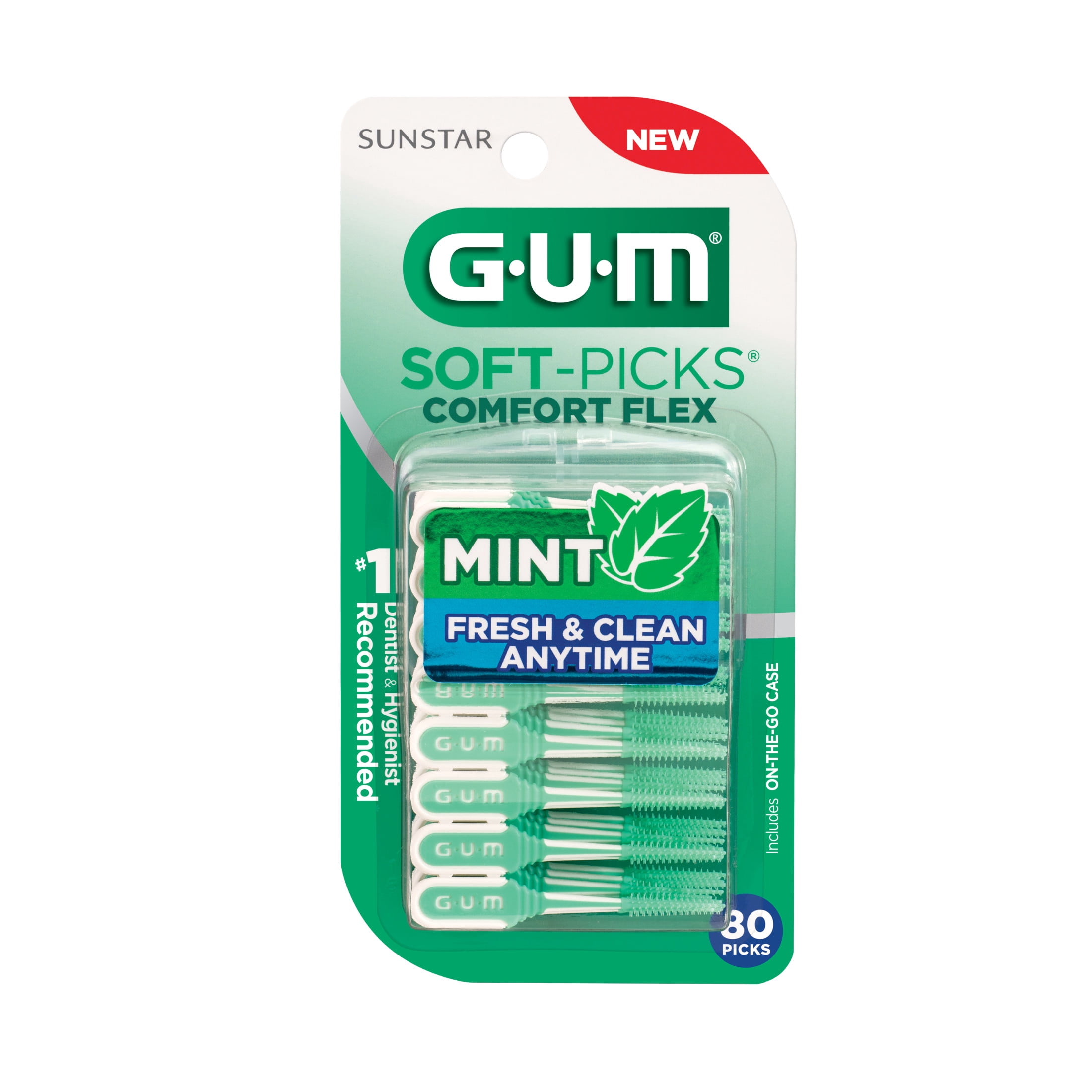 GUM Soft-Picks Comfort Flex Mint, Dentist Recommended  Dental Picks, 80 Count (Pack of 4)