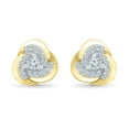 thumbnail image 1 of DGOLD Boucles d'Oreilles Clous Mode en Or 10 Kt avec Diamants Blancs Ronds pour Femmes (3/8 cttw), 1 of 4