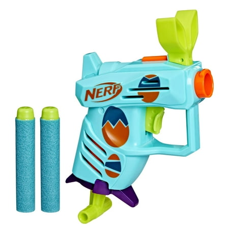 Nerf Elite 2.0 Easter Egg Hunt Blaster, 2 Nerf Elite Darts, Pull to Prime, Spring Toy Foam Blaster for 8 Year Old Boys & Girls