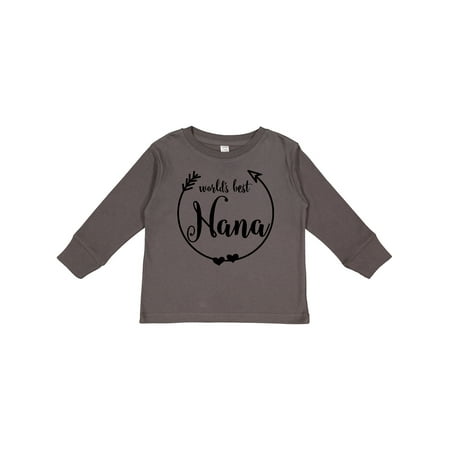 

Inktastic World s Best Nana Girls Long Sleeve Toddler T-Shirt