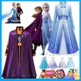 thumbnail image 2 of Disney Frozen 2 Anna Elsa Para Niñas Vestido Cosplay Reina De Nieve Princesa Para Niña Disfraz Niños Ropa Halloween Fiesta, 2 of 4