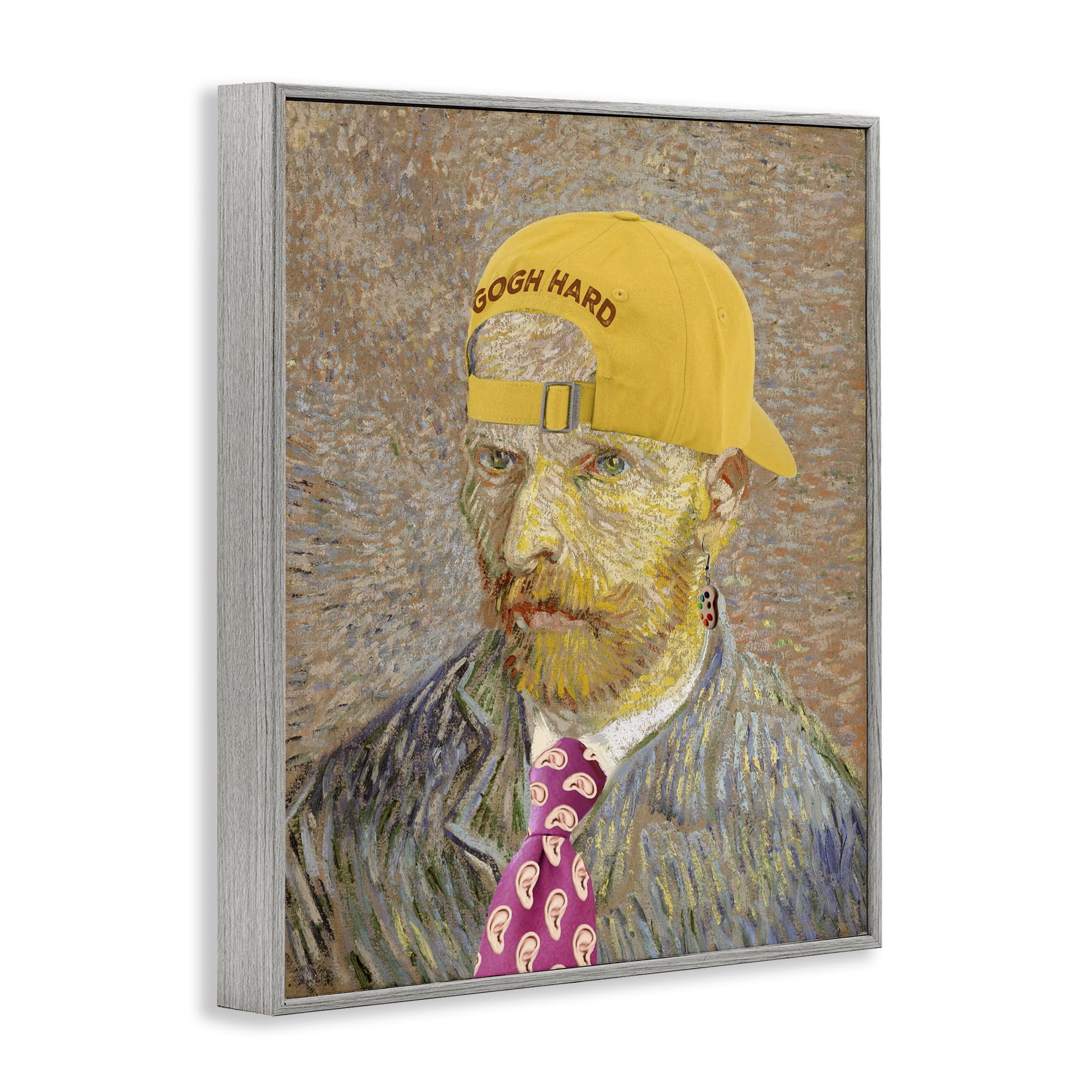Van Gogh in Yellow hat Gray Framed Giclee Art, design by Masters Redux
