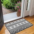 thumbnail image 2 of Black and White Geometric Boho Pattern Door Rugs,Washable Non Slip Door Mats Indoor,Decorative Door Mats,Entry Mat Indoor for Entrance,Bedroom,Kitchen,Bathroom,30"x17", 2 of 6
