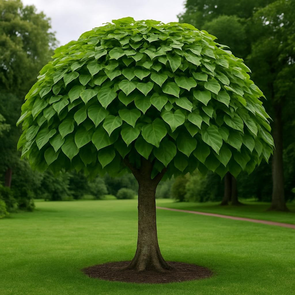 Catalpa Tree Live Plants – Hardy Flowering Shade Tree (Catalpa speciosa) – Large Heart-Shaped Leaves & Showy White Blooms – Fast Growing Landscape Tree – 1–2 Ft Starter Sapling (1 Tree)
