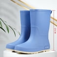 thumbnail image 6 of Taylonsss Women's Mid-Calf Rain Boots with Chunkys Heel for Fall and Winter Waterproof Slip-Resistant Outdoor Comfortable Height-Increasing Rubber Boots, 6 of 7