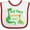 White and Red, variant on Inktastic My Oma Loves Me Dinosaur Boys Baby Bib