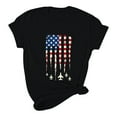 thumbnail image 4 of Womens 4Th of July Summer T-Shirts Round Neck Short Sleeve Tops American Flag Printed Tunic Tops Pullover Sweater Blouses Patriotic T-Shirts Retro Dressy Tops Shirt Going Out Beach Outfits, 4 of 6