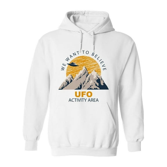 Ufo Activity Area Design Hoodie Men -Image by Shutterstock, Male Medium