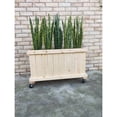 thumbnail image 5 of 45inx25inx14in Solid Wood Rolling Planter Barrier, 5 of 5