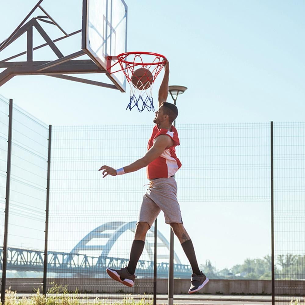 Powder-Coated & Stainless Steel Pro Basketball Rim with All-Weather Nylon Net 