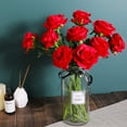 thumbnail image 3 of Zukuco 10PCS Red Artificial Flowers Silk Roses Real Touch Fake Flowers Bridal Wedding Bouquet for Home Garden Party Floral Decor, 3 of 7