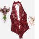thumbnail image 2 of Gibobby Lencería mujer erótica Lenceria Mujer de una Pieza Erotica Baby Doll Sexy Conjunto de Ropa Interior Sensual para Mujer(Vino, XXG), 2 of 4