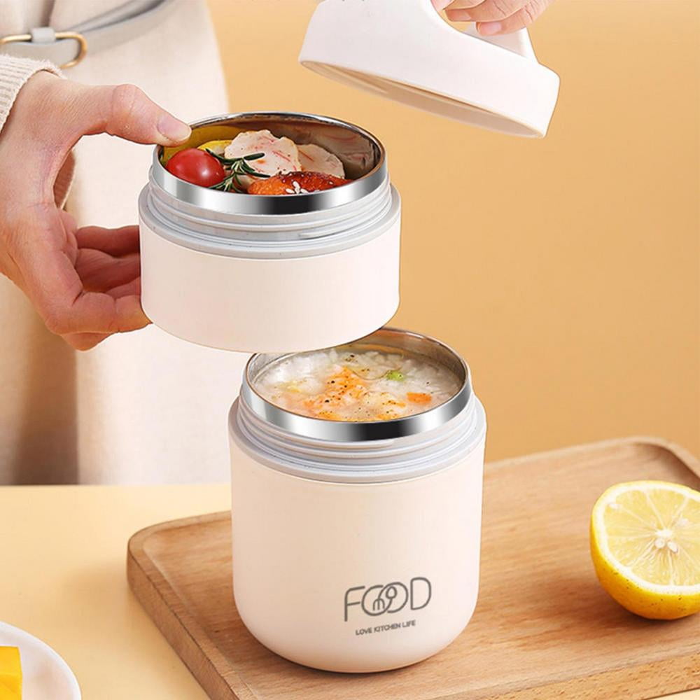 2 Pack Vacuum Insulated Food Jar Hot Food Containers for Lunch