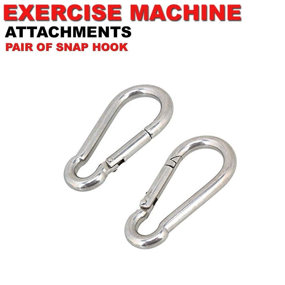 Cable Machine Handles Stainless Steel 1 Pair Gym Hook Heavy Duty Training Sport 