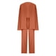 thumbnail image 5 of ICHUANYI Clearance Women's Fashion Casual Solid Color Cardigan+Pants Set Long Sleeve V-Neck Top/Shirt Set(Orange, L) ICHUANYI WER2023081514118, 5 of 7