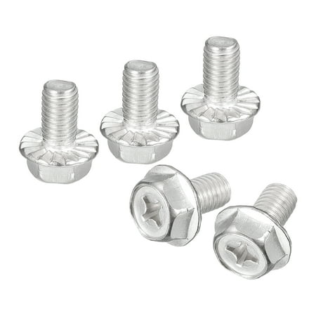 

M8x14mm Phillips Hex Head Flange Bolts 10 Pack 304 Stainless Steel Screws