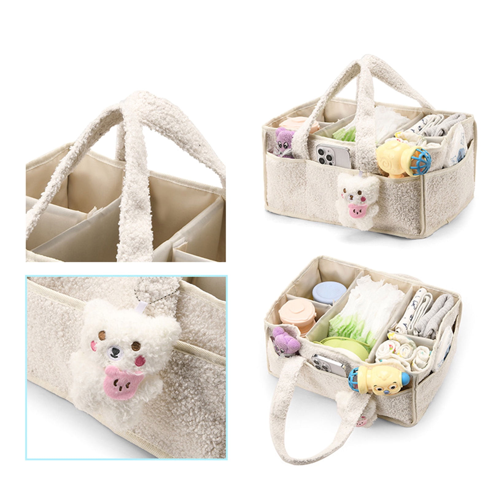 Convenient Baby Diaper Carrying Case Travel Organiser Bag Storage Handbag with Large Capacity for Family Outdoor