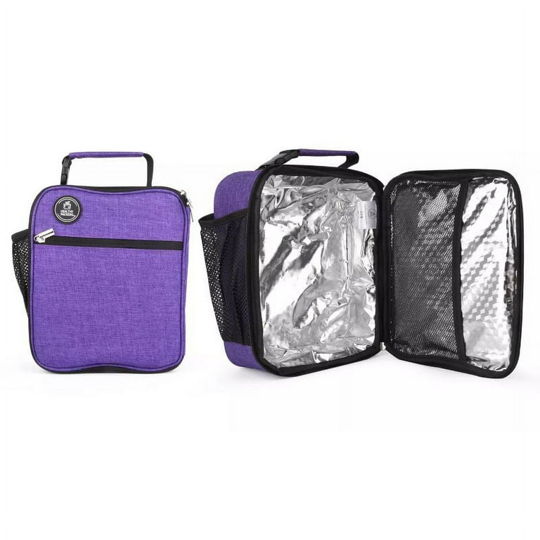 Healthy Packers Insulated Lunch Bag or Multi-Compartment Bento Box w/ Built-in Ice-Pack| Black