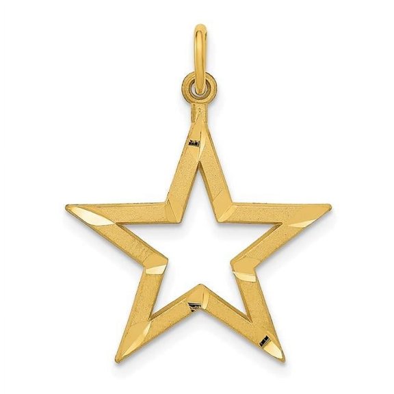 Simply Starz 14k Diamond-cut Star Charm